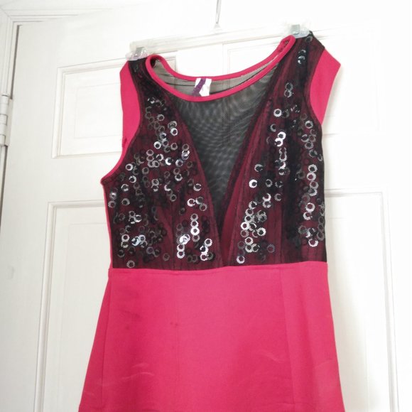 Nea Sexy Sheer Bodice sleeveless blouse with sequins Size Large - Picture 1 of 8